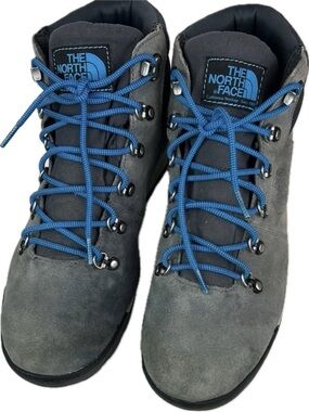The North Face Larimer Waterproof Gray and Blue Outdoor Winter Mid Boots